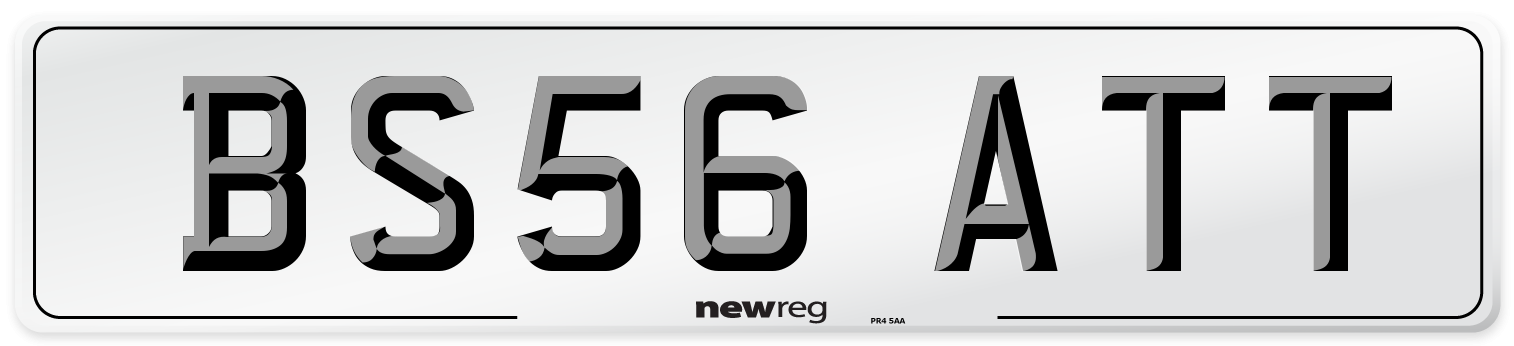 BS56 ATT Number Plate from New Reg